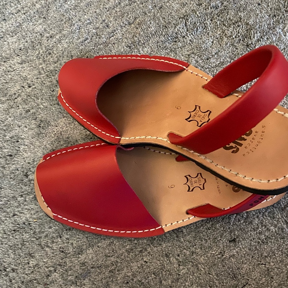 SOLD! Pons Red Sandals! Worn once!SOLD!